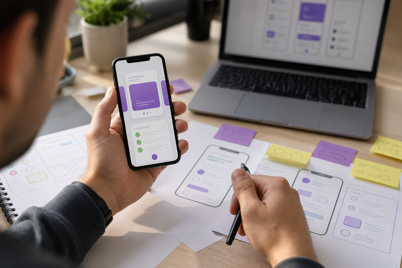 Startup MVP mobile app prototype preview